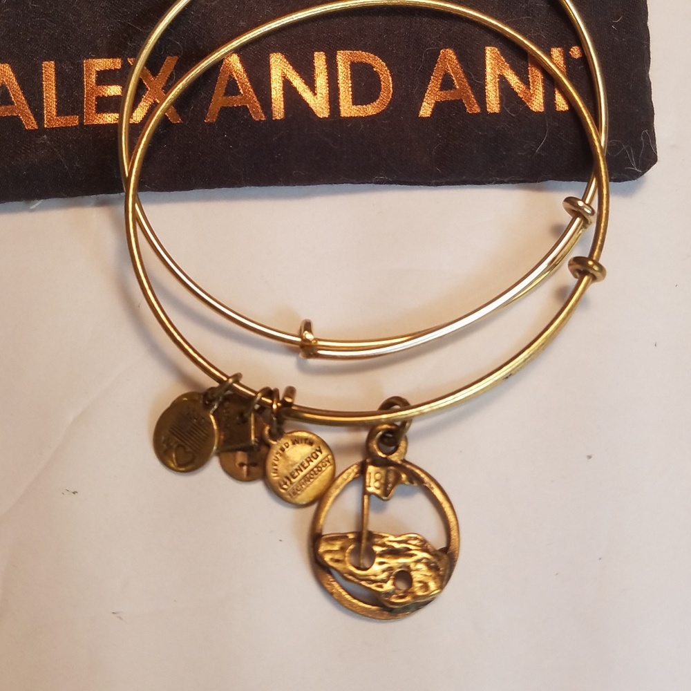 Two Alex and Ani Golf Bracelts